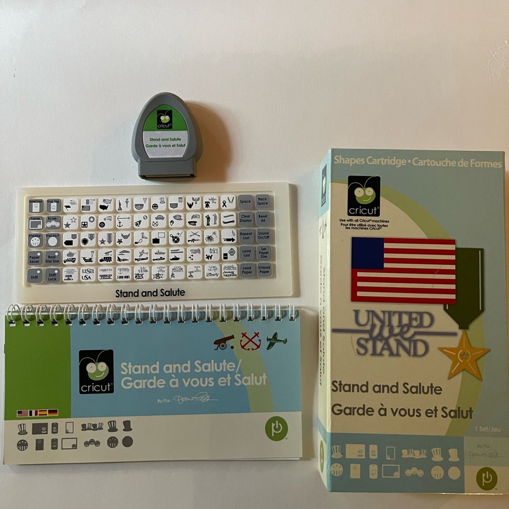 Cricut Stand and Salute Cartridge - used but in great condition.